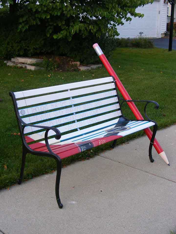 Park Bench Design for Palatine Chamber of Commerce Auction